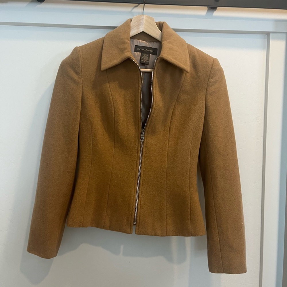 Banana Republic wool zipper blazer